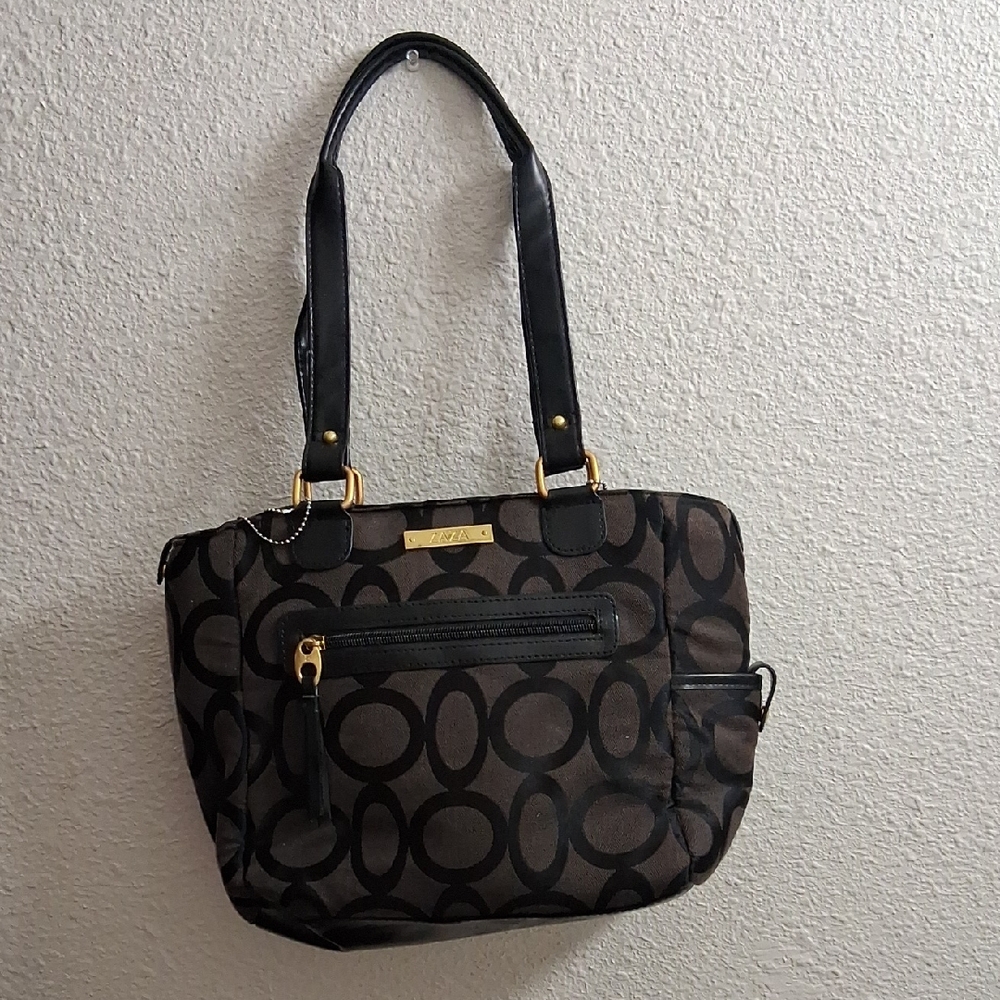 ZAZA Black and Brown Insulated Shoulder Bag